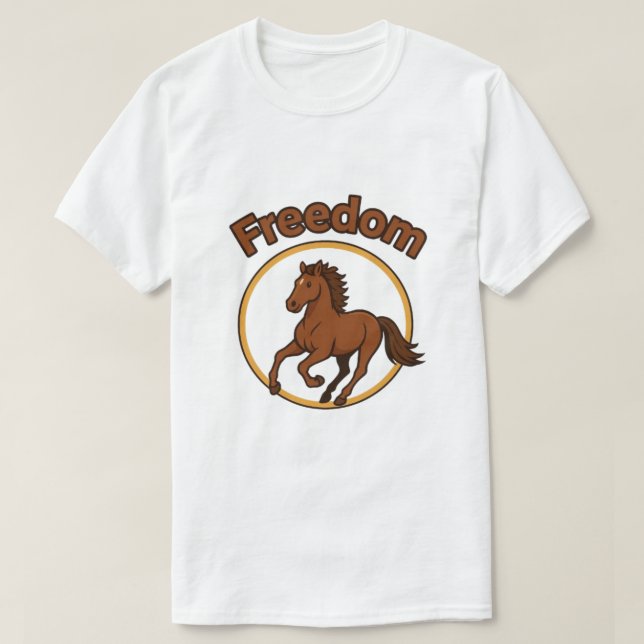 T-shirt **Majestic Arabian Horse in the Golden Desert** (Design devant)
