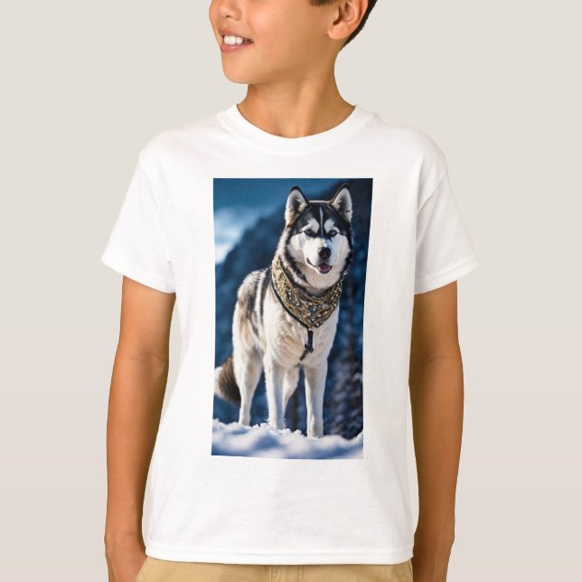 T-shirt Majestic Arctic Spirit : Le roi Husky (Devant)