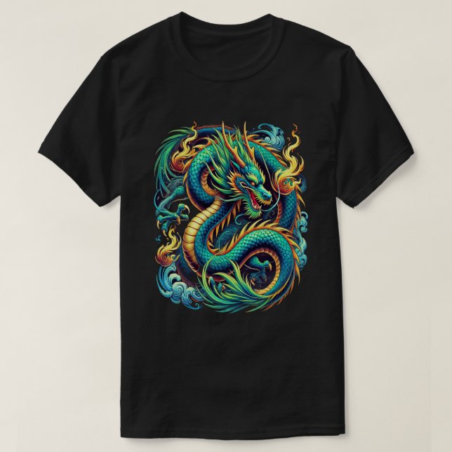 T-shirt Majestic Azure Dragon (Design devant)