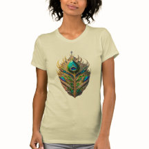 Majestic Crystal Peacock Feather Femme mince