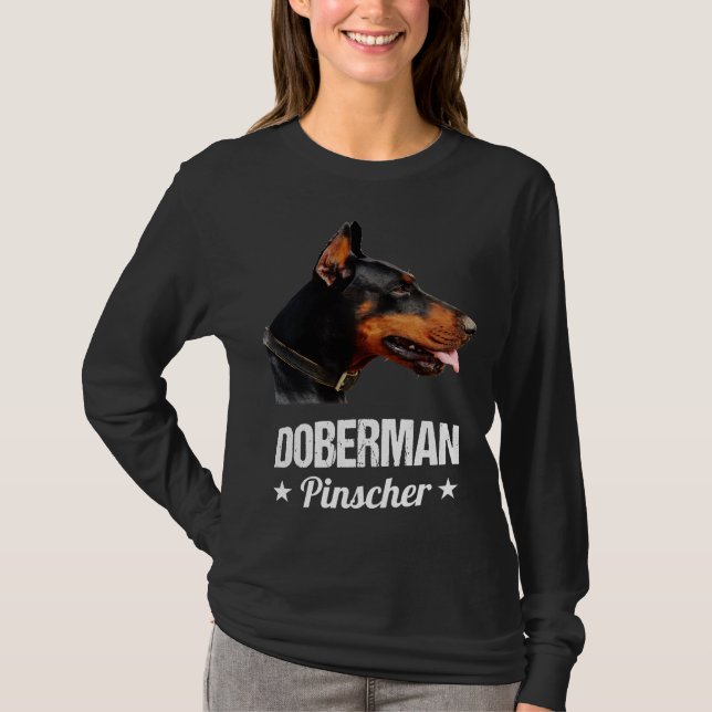 T-shirt Majestic Doberman Pinscher Animal Art Design (Devant)