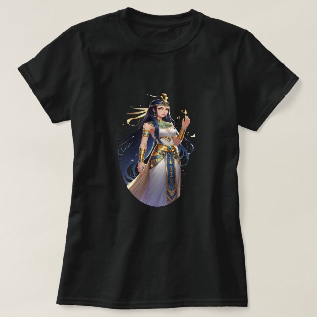 T-shirt Majestic Egyptian Queen – Premium Anime Style  (Design devant)