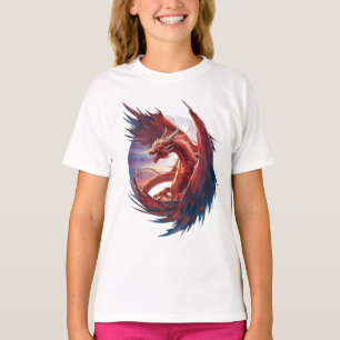 T-shirt Majestic Fire Dragon - Imaginaire épique