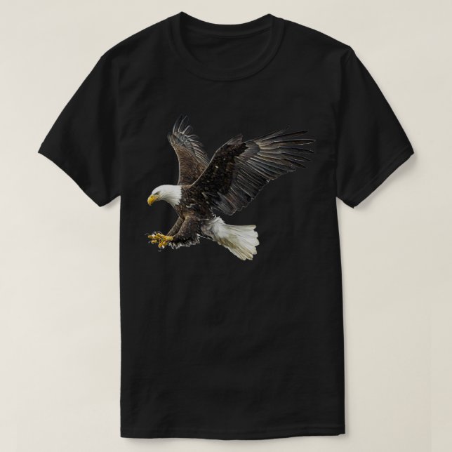 T-shirt Majestic Flying American Bald Eagle (Design devant)