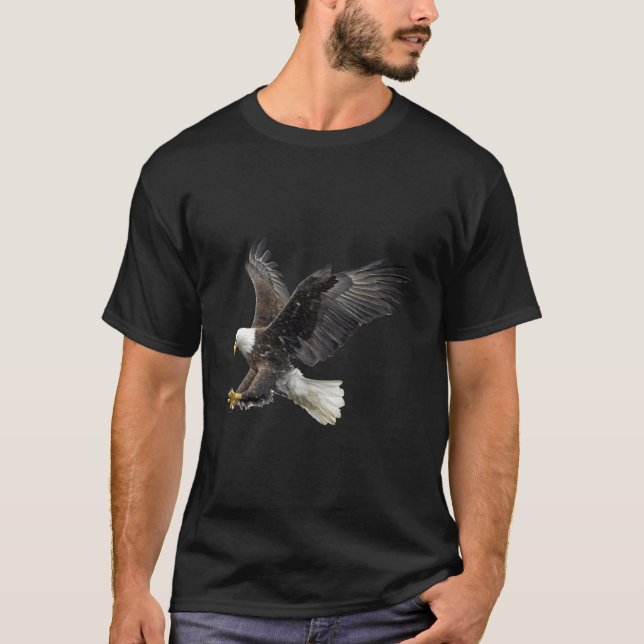 T-shirt Majestic Flying American Bald Eagle (Devant)