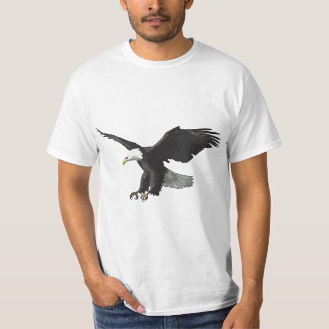 T-shirt Majestic Flying American Bald Eagle Photo Portrait (Devant)
