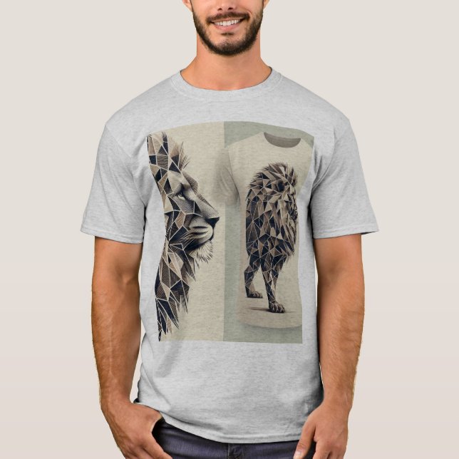 T-shirt Majestic Geometry Lion Tee (Devant)