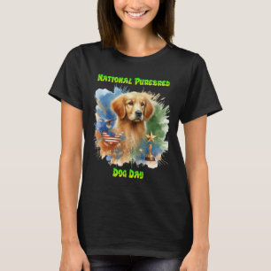 T-shirt Majestic Golden Retriever avec Trophée et étoiles