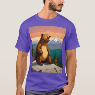 T-shirt Majestic Grizzly Bear in the Forest T-Shirt"