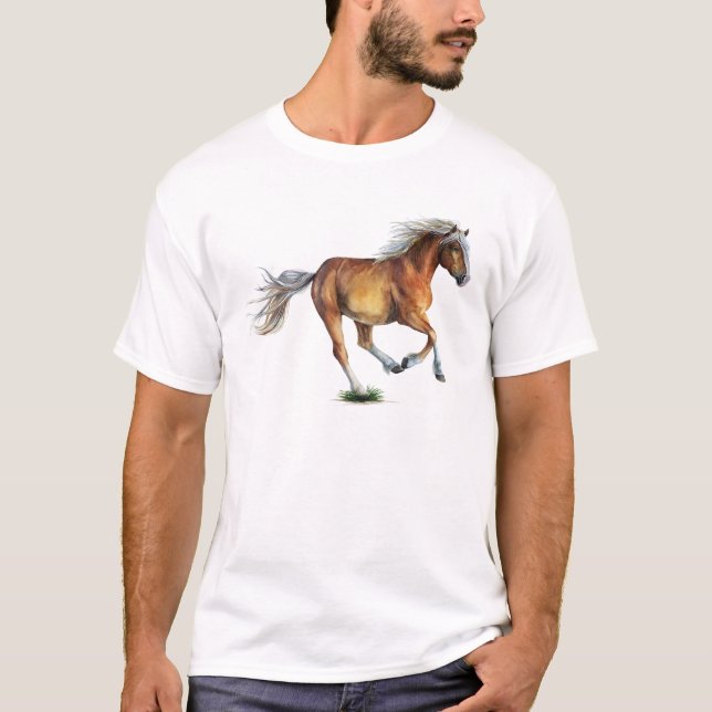 T-shirt Majestic Haflinger Haflinger Horse Lover Idée cade (Devant)