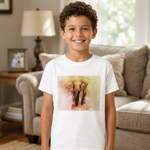 T-shirt Majestic Homme African Elephant Walking Aquarelle