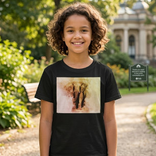 T-shirt Majestic Homme African Elephant Walking Aquarelle