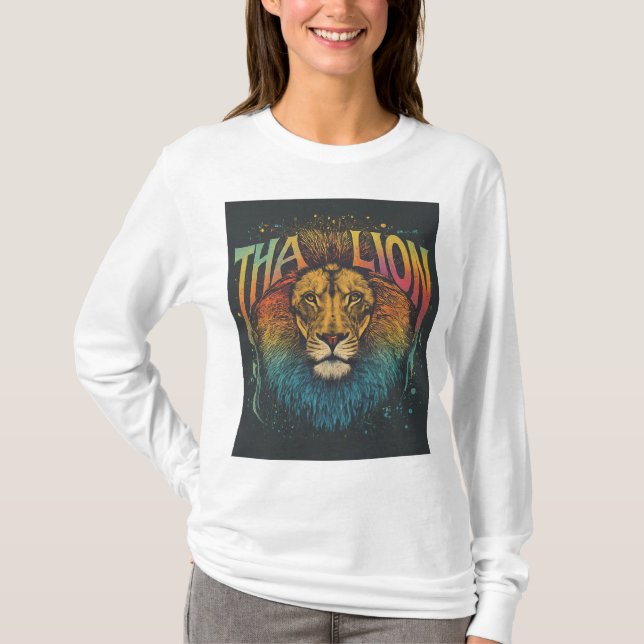 T-shirt Majestic Lion Portrait (Devant)