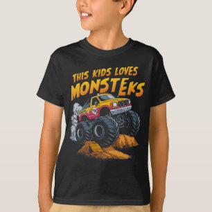 T-shirt Majestic Monster Truck Conquérir Dirt Mountain