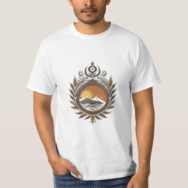 T-shirt Majestic Mountain Sunrise (Devant)