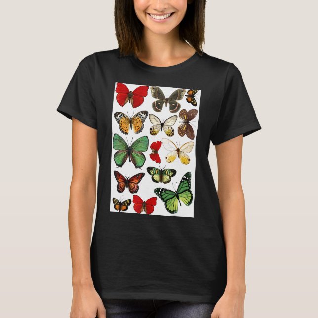 T-shirt Majestic Papillon bleu papillon Morpho (Devant)