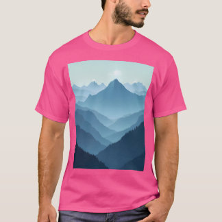 T-shirt Majestic Peaks Sérénité De La Montagne Ranges Gra