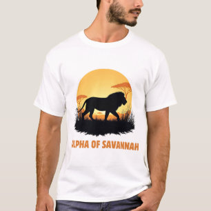 T-shirt Majestic Savannah Lion Graphic Tee Bold Faune