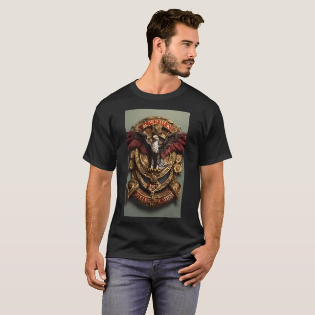 T-shirt "Majestic Sentinel : Le faucon en vol" (Devant entier)