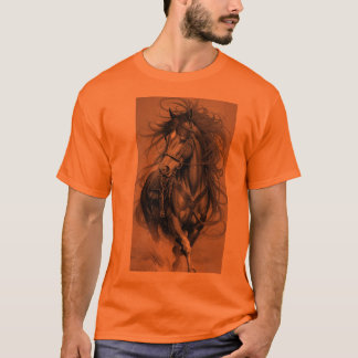 T-shirt Majestic Stallion en safran : Téméraire & Élégant 