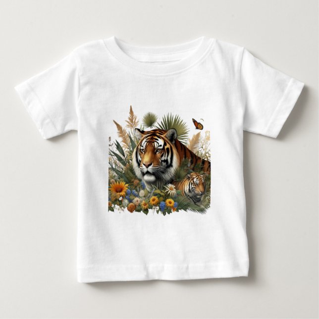 T-shirt Majestic Tiger Design (Devant)