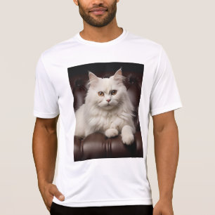 T-shirt Majestic white cat