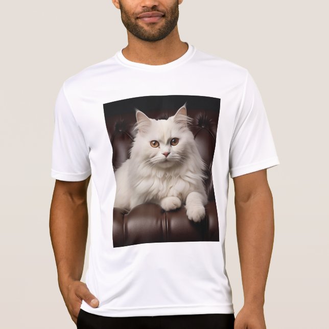 T-shirt Majestic white cat (Devant)