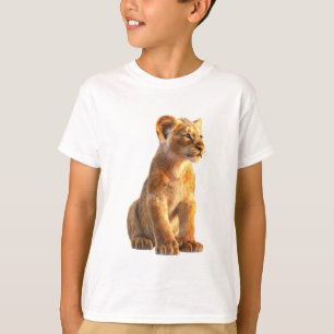 T-shirt Majestueux Lionceau Doré Enfants