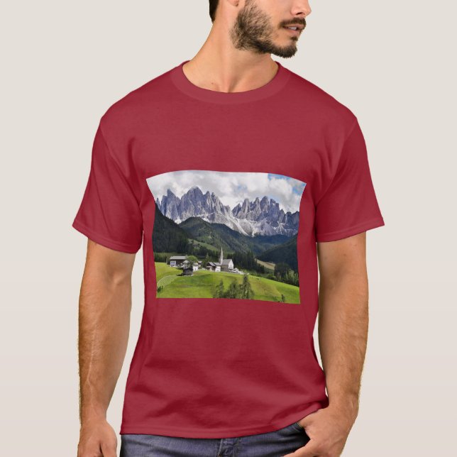 T-shirt Majestueux Montagne Dolomites (Devant)
