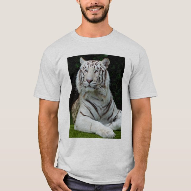 T-shirt majestueux tigre blanc (Devant)