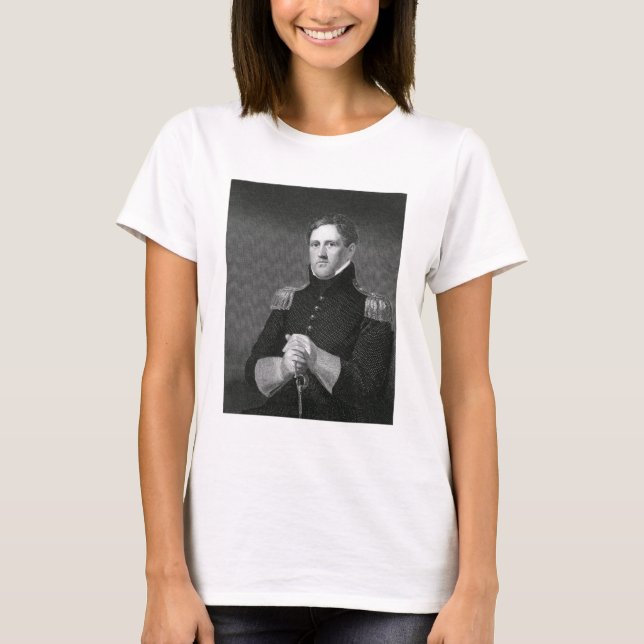 T-shirt Major General Winfield Scott (1786-1866) engraved (Devant)