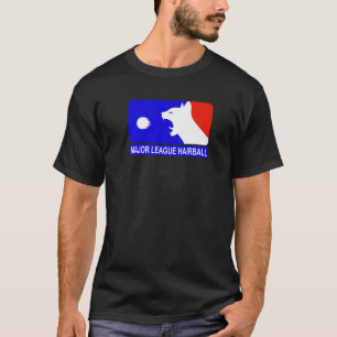 T-shirt MAJOR LEAGUE HAIRBALL drôle chat Premium
