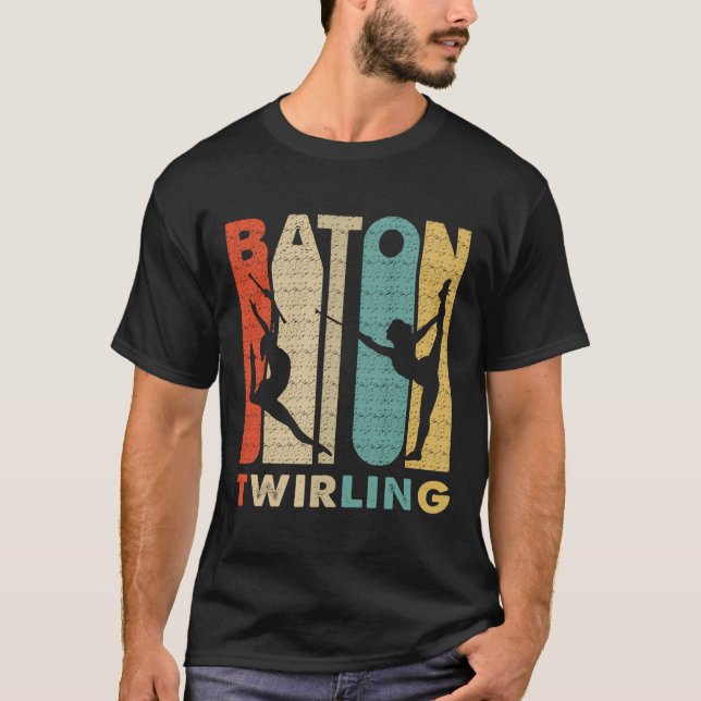 T-shirt Majorette Baton Twirling Cadeau (Devant)