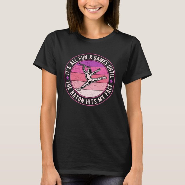 T-shirt Majorette de Twirling de Bâton  2 (Devant)