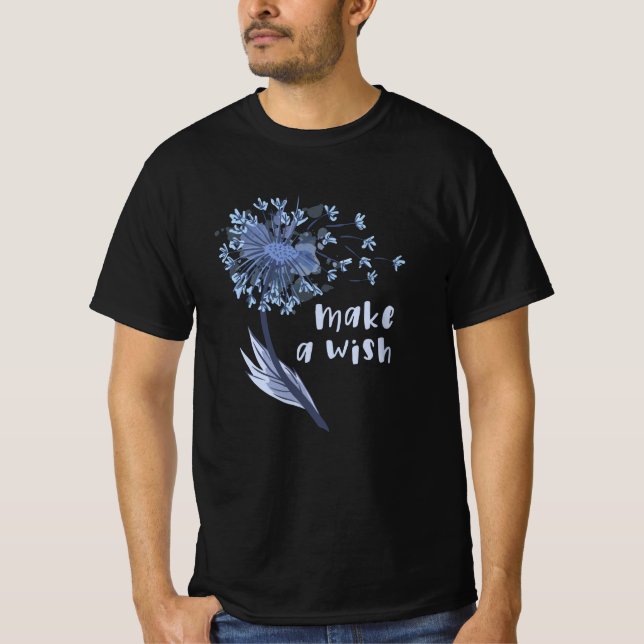 T-shirt Make a wish Dandelion Flower (Devant)