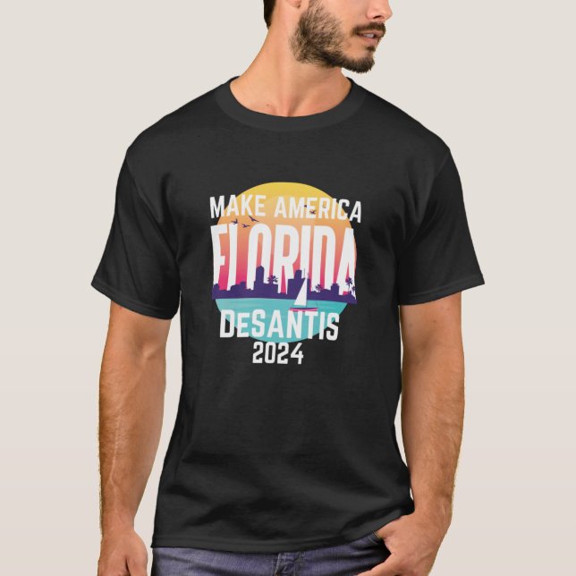 T-shirt Make America Florida Ron Desantis 2024 (Devant)