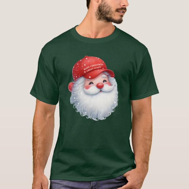 T-shirt Make Christmas Great Again Maga GOP Santa (Devant)