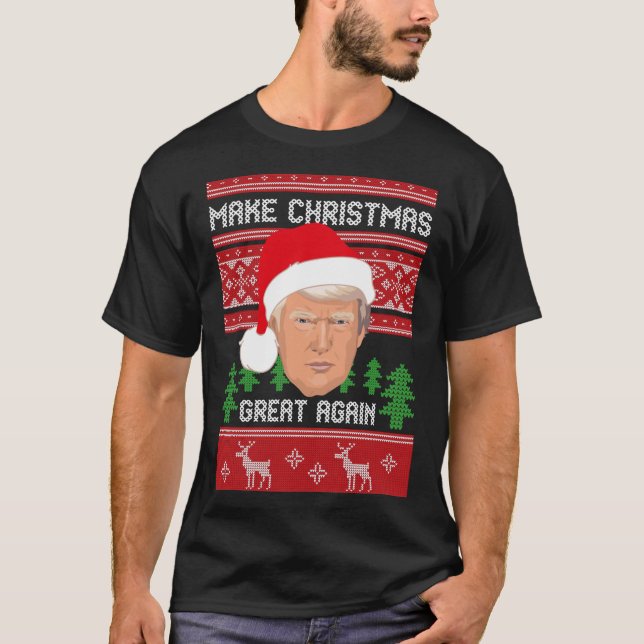 T-shirt Make Christmas Great Again, Trump, Pro Trump, Xmas (Devant)