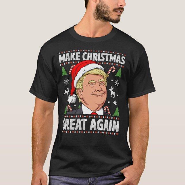 T-shirt Make Christmas Great Again Trump Ugly Christmas Sh (Devant)