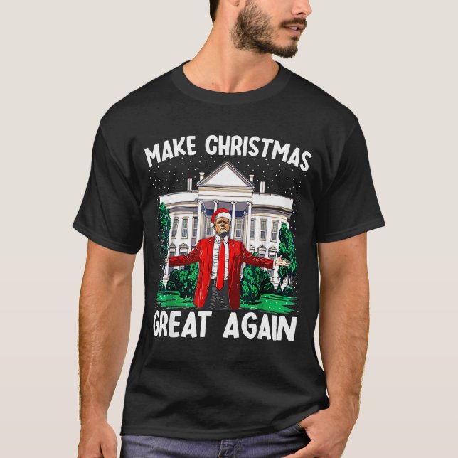 T-shirt Make Christmas Great Again Xmas Funny Trump Pajama (Devant)