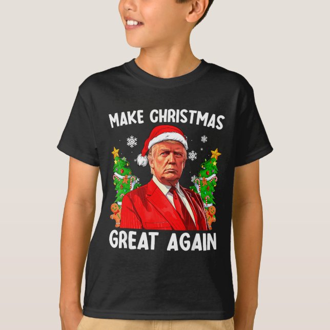 T-shirt Make Christmas Great Again Xmas Funny Trump Pajama (Devant)