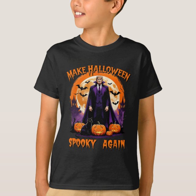T-shirt Make Halloween Spooky Again Funny Trump Halloween  (Devant)