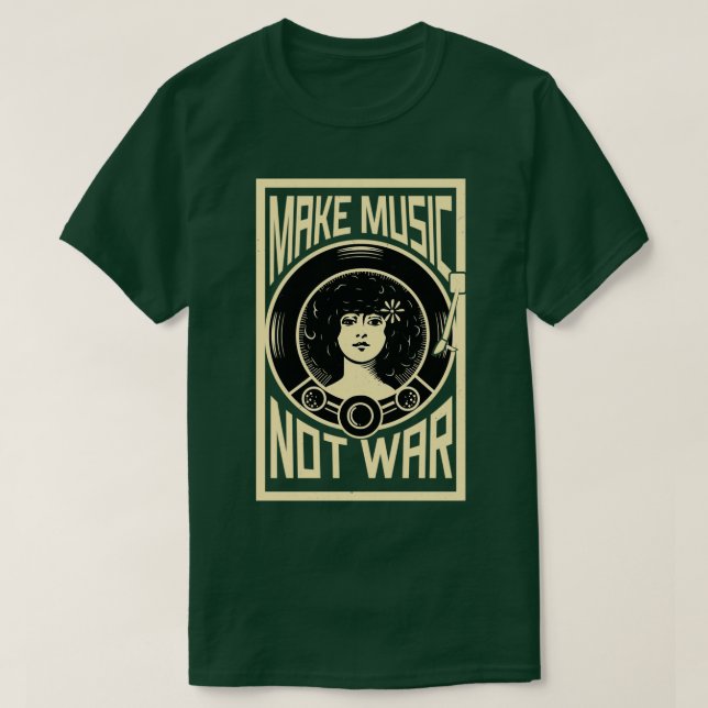 T-shirt Make Music Not War 1  (Design devant)