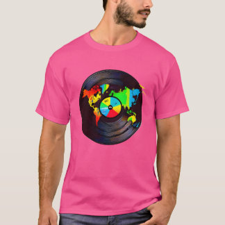 T-shirt Make Music Not War Music Love Vinyl Record boy