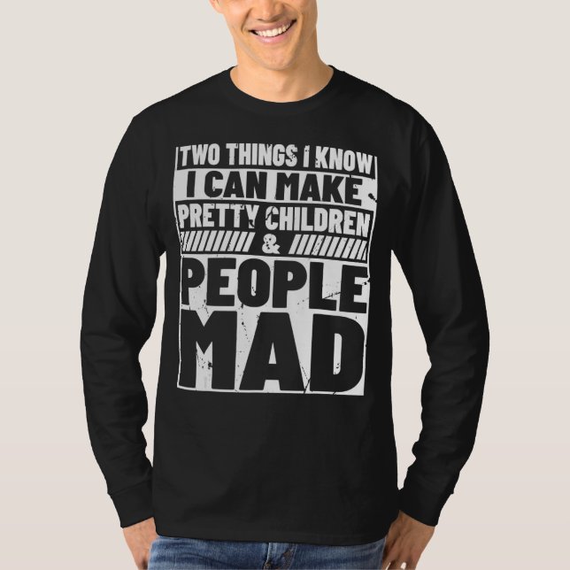 T-shirt Make nice children Sarcasm cite maman blague husba (Devant)
