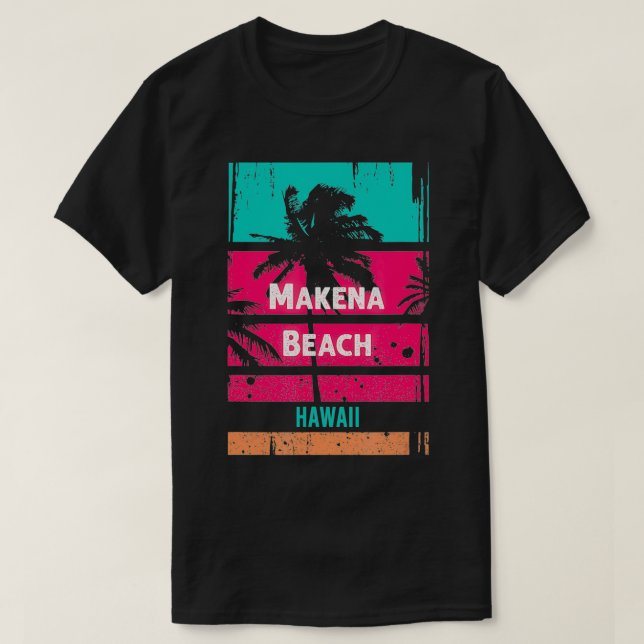 T-shirt Makena Beach Souvenir Hawaii Rappel (Design devant)