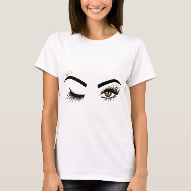 T-shirt Makeup artist Wink Eye Beauty Salon Lash Extension (Devant)