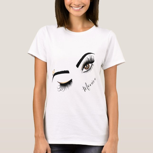 T-shirt Makeup artist Wink Eye Beauty Salon Lash Extension (Devant)