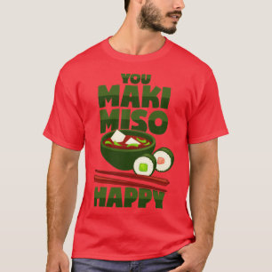 T-shirt Maki Miso japonais Pun de nourriture