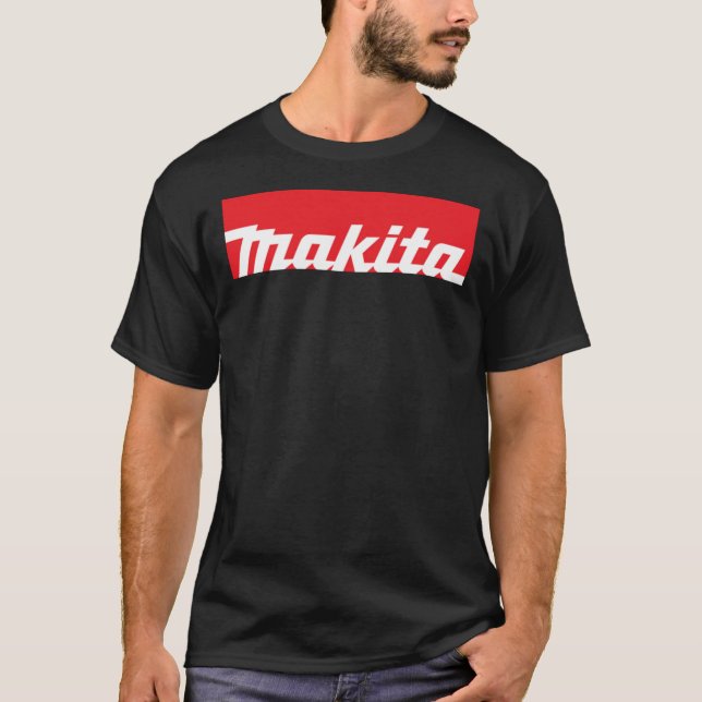 T-shirt Makita Tools Logo (White On Red)   (Devant)